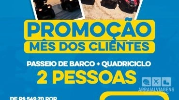 Passeio de Barco e Quadriciclo (para 2 Pessoas)